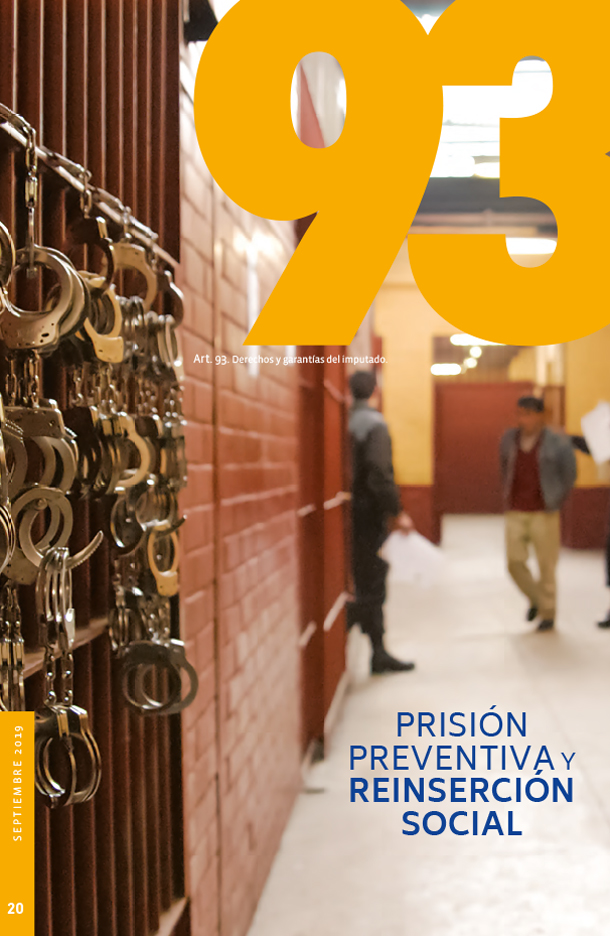 Prisión preventiva y reinserción social. Revista 93. N° 20